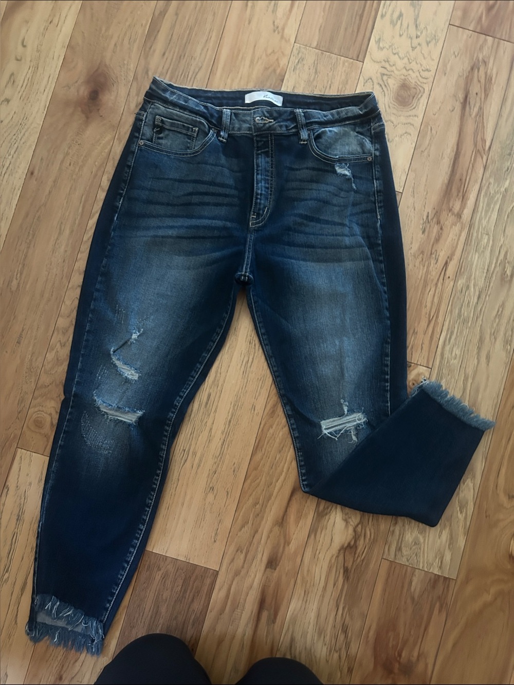 KanCan Dark Blue Distressed Skinny Jeans
